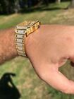 Eternal Elegance: 16ct VVS Moissanite Men's Gold Watch